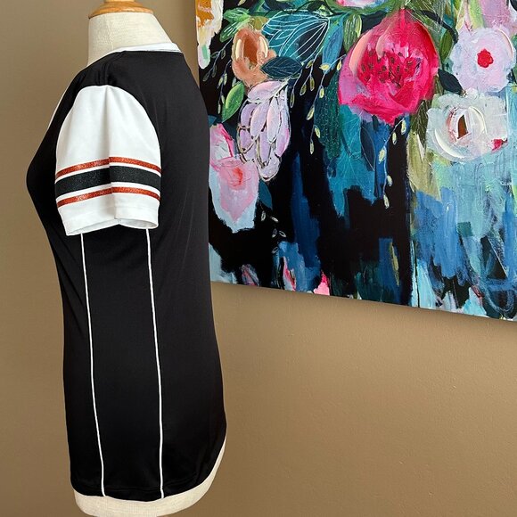 San Francisco Giants MLB Black Women’s V-Neck Jersey Tee Size Medium - Picture 5 of 11